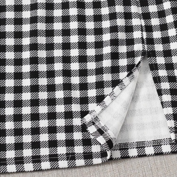 SHEIN Button Up Top And Split Hem Skirt Set - Picture 4 of 8